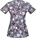 Cherokee Women's V-Neck Halloween Print Scrub Top