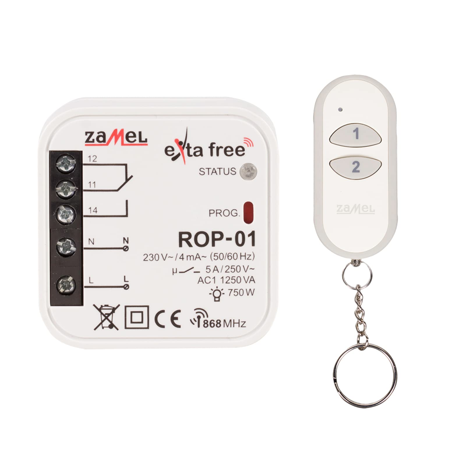 Exta Free Wireless Remote Light Switch Control Set, Universal. 1 Piece, RZB-05