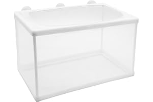 Kemcatui Fish Hatchery Breeder Box, 260 x 155 x 155 mm Fish Tank Breeder Net, Fish Fry Aquarium Fry Hatchery Separation Net, Fish Fry Hatchery Suction Cup for Aquarium