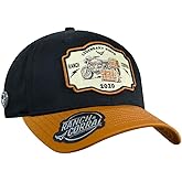 Ranch & Corral 2020 Legendary Motorcycle Cap Black Brown, Black, 3-5 3/8