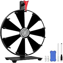 12 Inch Prize Wheel With 14 Slots - Tabletop Or Wall Mount Spinner For Parties & Events