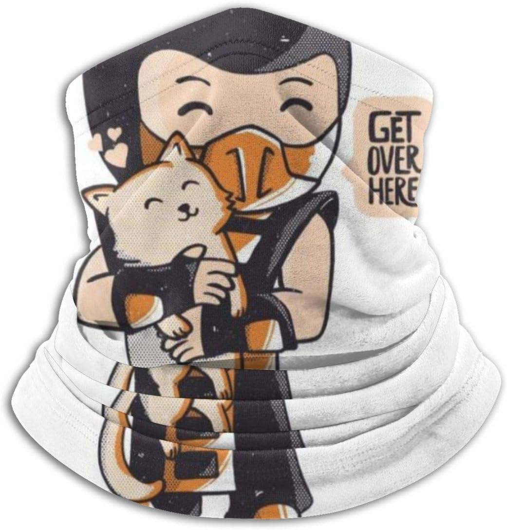 BLANKNTC Face Scarf,Headwear,Helmet Magic,Neck Gaiter,Neckerchief,Cute Scorpion Get Over Here Mortal Kombat Face Scarf Bandanas For Dust,Outdoors,Festivals,Sports