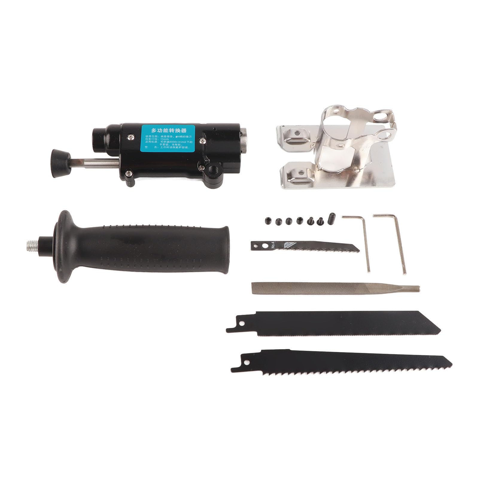 Electric Drill Multi Function Converter, Jigsaw, Reciprocating Saw, Electric File 3 in 1, Protable Reciprocating Saw Adapter for Cutting Wood, Steel Pipe, Plastic