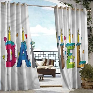 Amazon Com Balcony Curtains Daniel Grooving Male Name Cake W84