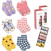 Dailylike Baby Boys Girls Non Slip Grip Ankle Socks with Anti Skid Grippers for Infants Toddlers Kids 6 Pairs