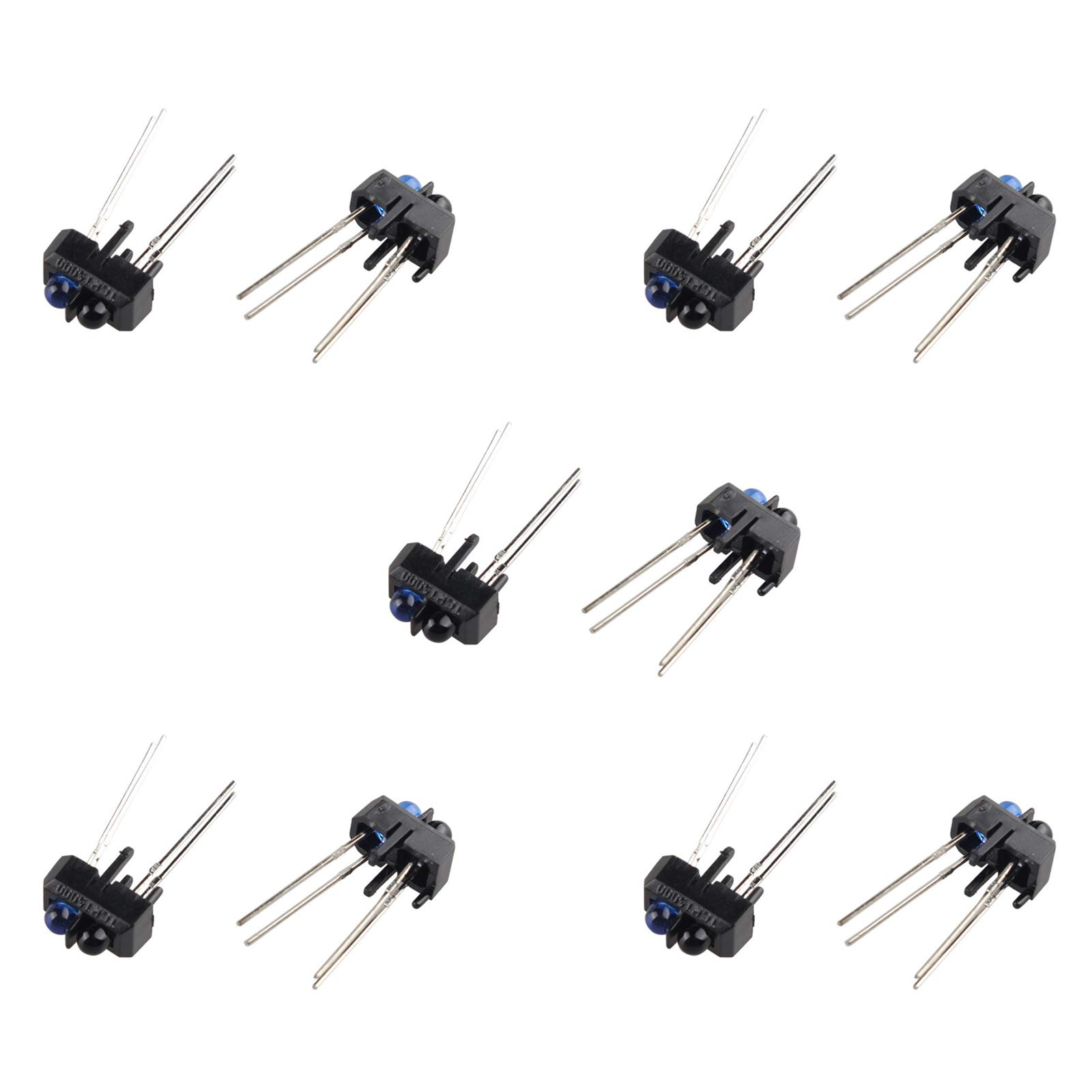 HALJIA 10PCS TCRT5000 TCRT5000L Reflective Optical Sensor IR Switch Compatible with Arduino