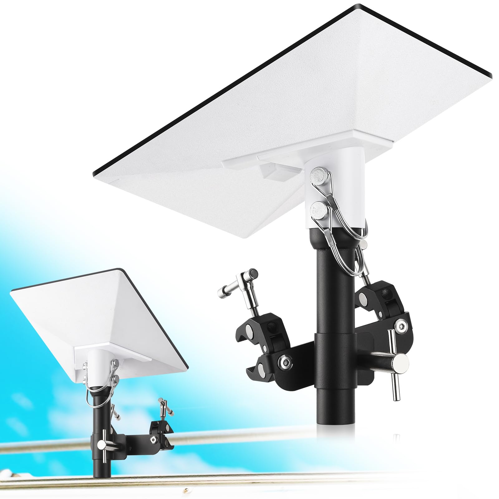 Photo 1 of GADFISH Starlink Mini RV Mount - Adjustable Jig & Pipe Adapter for Pole Rack/Railing/Boat Pole/Roof Mount, Portable Design & Compatible with Starlink Gen3