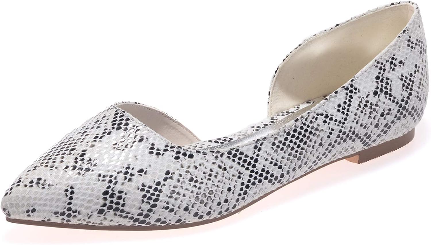 snakeskin flats