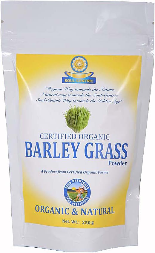 Soul Centric Organic Barley Grass Powder for Natural alkaline and Chlorophyll food,250g