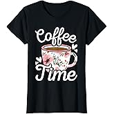 Coffee Time Cute Coffee Lover Women Girls T-Shirt
