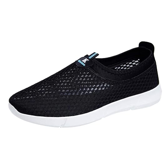 Luckycat Herren Damen Badeschuhe Wasserschuhe Herren Aquaschuhe Strandschuhe Schnell trocknende Rutschfest Fitnessschuhe Schw