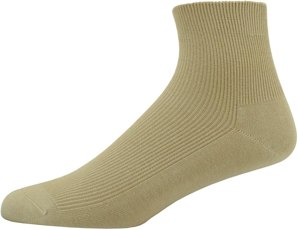 100 Cotton Ankle Socks Men's 3pack Thin Gentle Grip Work/Casual