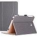 Procase Galaxy Tab E 8.0 Case -PU Leather Stand Folio Case Cover for Galaxy Tab E 8.0 2016 SM-T375/ SM-T377/SM-T378 Tablet, Multiple Viewing Angles with Document Card Pocket -Grey