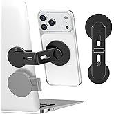 CloudValley Magnetic Phone Laptop Holder Mount, Foldable Hidden Portable Stand for iPhone 17/16/15/14/13 & All Phone, Clamp f