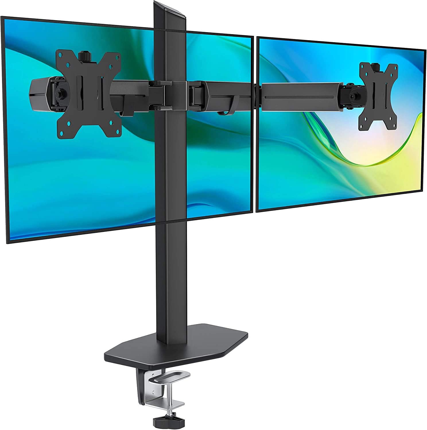 EleTab Dual Monitor Stand Heavy Duty Dual Arm Monitor Desk Mount