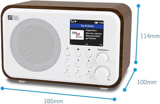 Amazon Com Ocean Digital Wifi Internet Radios Wr 336n Portable Digital Radio With Rechargeable Battery Bluetooth Receiver With 2 4 Color Display 4 Preset Buttons Support Upnp Dlna White Home Audio Theater