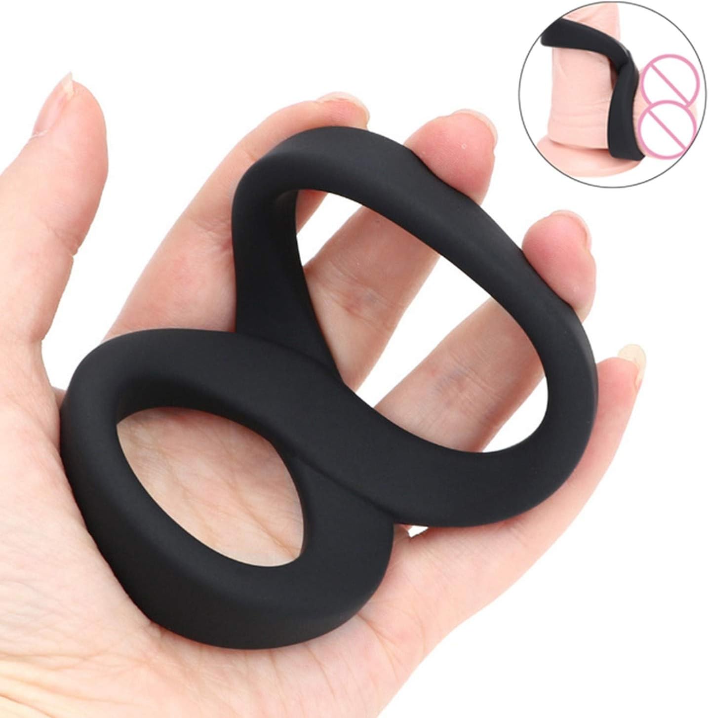 Double Penetrator Soft Silicone Rings Ring Funny Toys Men Male Delay 8 Shape Products
