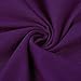 Imily Bela Womens V Neck T Shirts Summer Casual Short Sleeve Loose Tshirts Side Slit Basic Tees ( Purple, Medium)