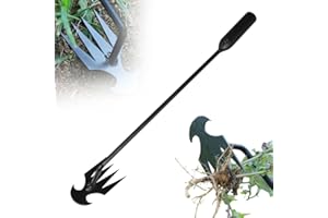 WEGODAL Weed Puller Tool, 2024 New 20in Weeding Artifact Uprooting Weeding Tool, 4 Teeths Dual Purpose Manual Weeders Tool, Multifunctional Hand Weeder Tools for Garden (C: 50cm/20in)