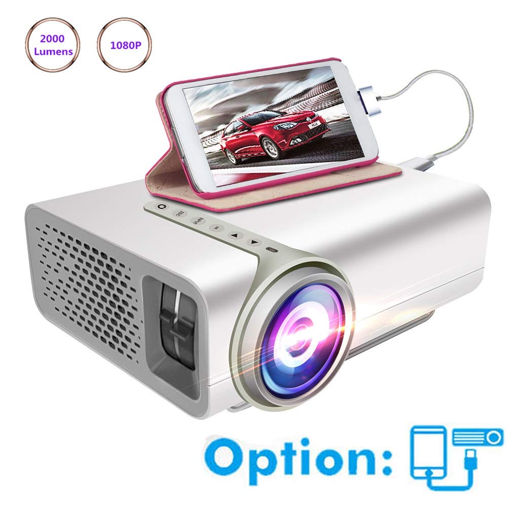 Proyector Proyectores Mini proyector 2000 lúmenes 1080p HD para ...