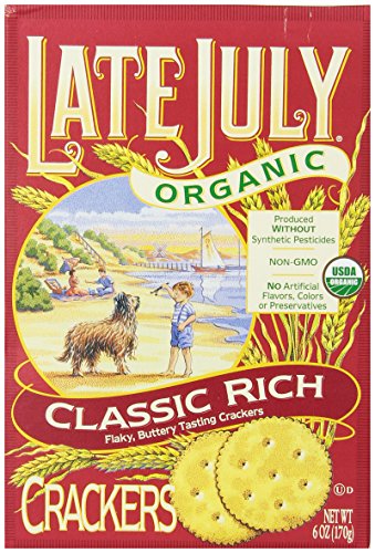 Late July Organic Classic Rich Crackers, 6-Ounce Boxes (Pack Of 12)