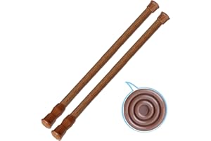 2 Pack Small Tension Rods 15.7 in to 28 Curtain Rods Window Rods in Extendable Width Spring Cupboard Bars for Kitchen Utensil