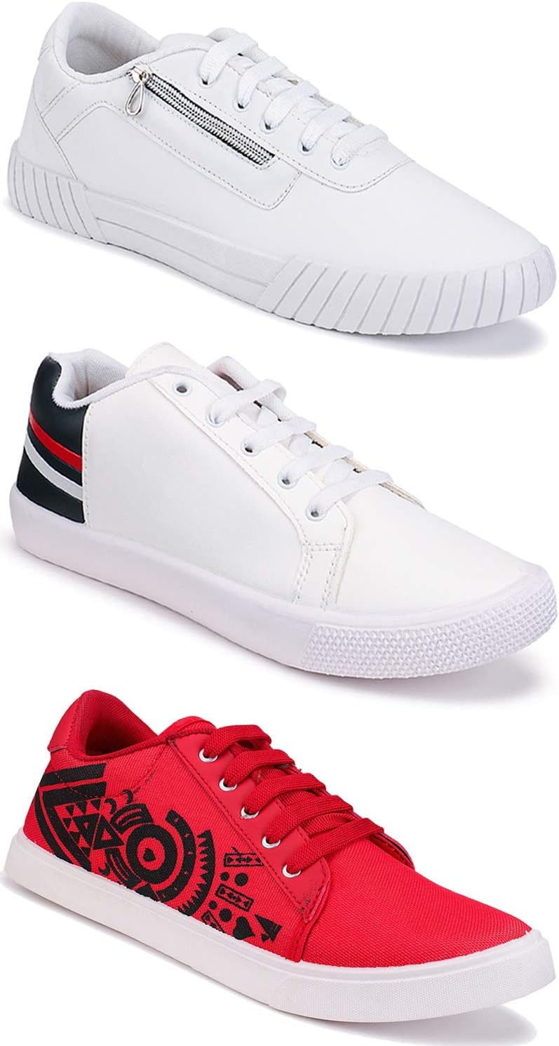 Combo Pack of 3,lace-up, Sports Running Shoe for Men