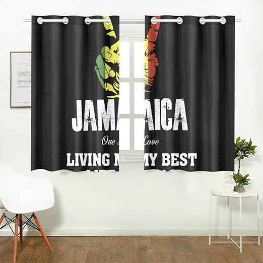 Amazon Com Wiedlkl Little Girls Bedroom Curtains Jamaica Graphic