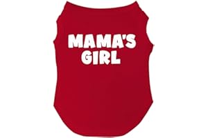 TEES & TAILS Mama's Girl Mother's Day, Valentine's Day Dog Tee Shirt Sizes for Puppies, Toys, and Large Breeds (Red, 6X-Large 949)