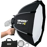 Lapgood 32''/80CM Bowens Mount Softbox,S-Type Bracket Handheld Soft Box | Compatible with Godox Canon Sony Fuji YongNuo Flash AD200ProII V100 AD100ProII TT600 430EXIII YN320EX YN560