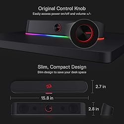 Redragon GS560 RGB Desktop Soundbar, 2.0 Channel
