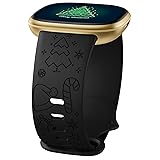 Christmas Engraved Band Compatible with Fitbit