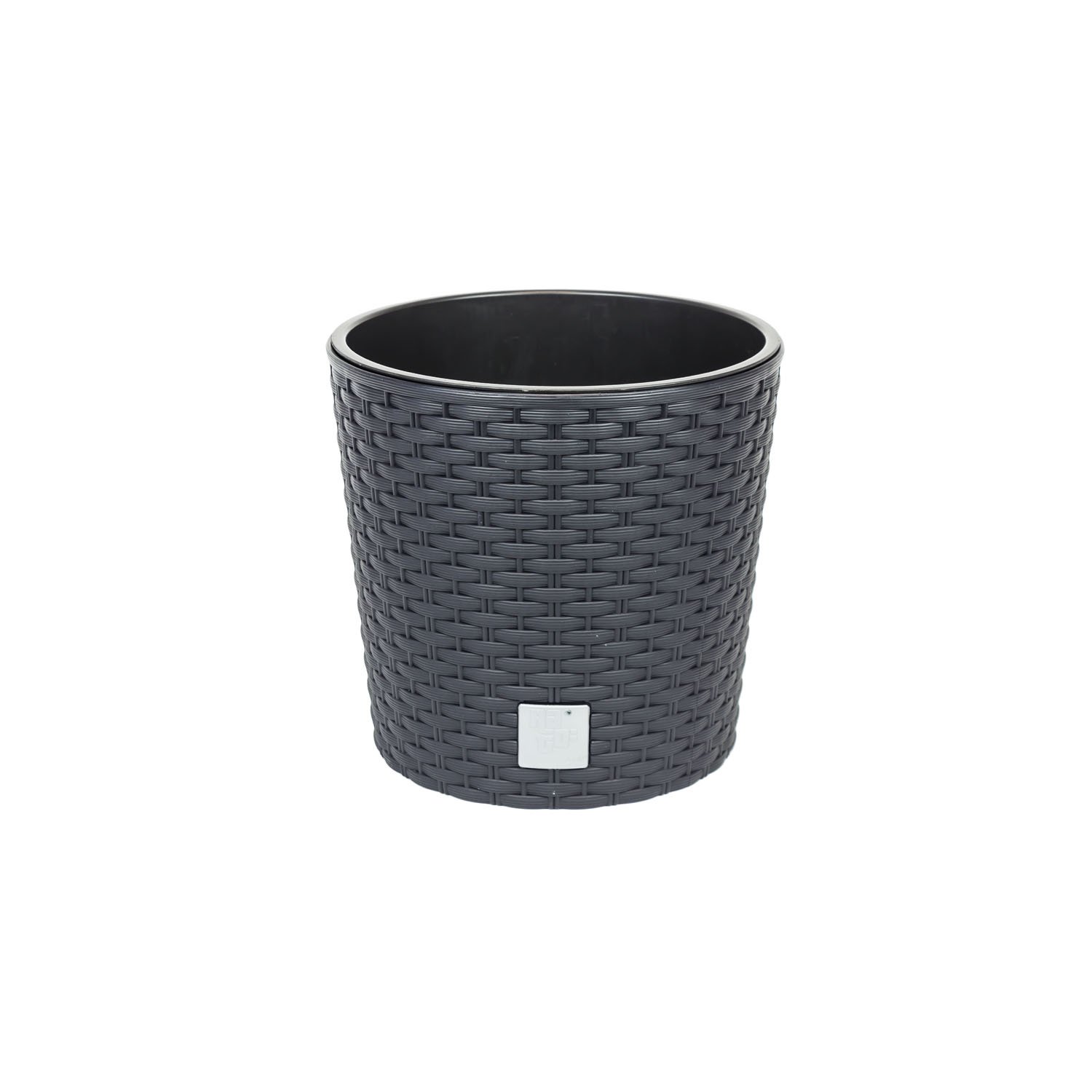 Prosper Plast DRTUS200L-S433 20 x 19 cm "Rato" Round Flowerpot - Anthracite