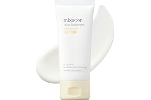 mixsoon Bean Sunscreen-Lightweight Airy Texture SPF 50 Face Sunscreen, No White Cast, Non-Sticky 50ml / 1.69 fl.oz. Korean Glass Skin Care