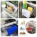 Dullrout Kitchen Sink Sponge Holder, Super Sturdy Hooked Design Kitchen Sink Caddy Organizer for Dish Cloth, Soap Dishwashing Liquid Drainer, Rustproof & Durable