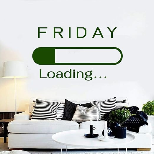 Wallsticker866 Viernes Cargando Oficina Arte Casa Interior