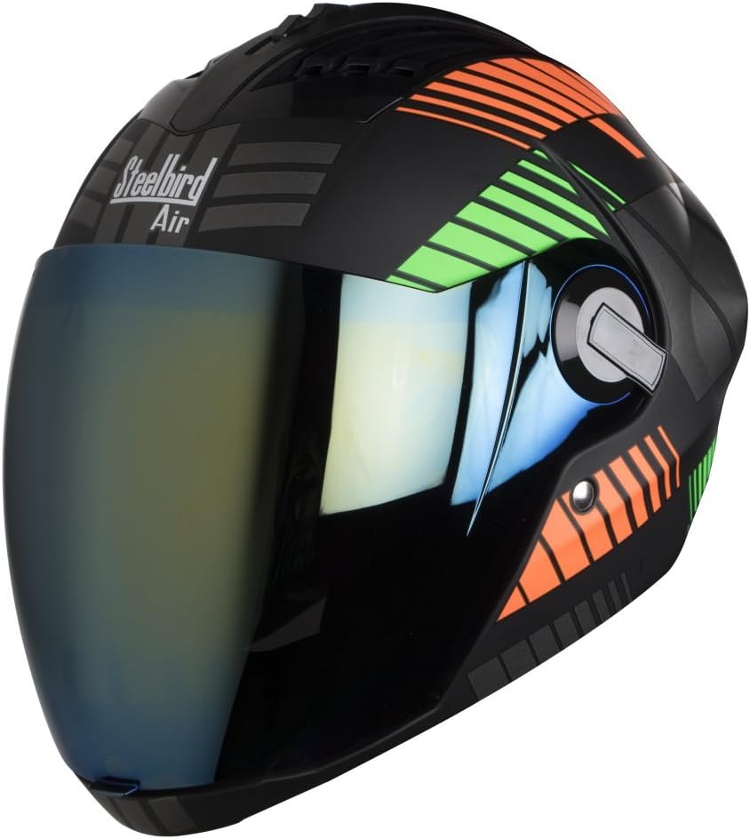Steelbird SBA-2 Air robot orange green glossy