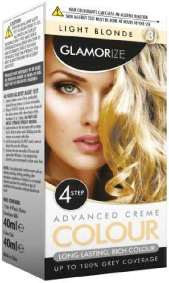 Glamorize4 Boxes OF Glamorize Hair Dye Colourant Creme Permanent Light Blonde. by Glamorize by Glamorize