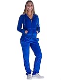 Facitisu Tracksuit for Women Set 2 Piece Joggers Velour Jogging Sweat Outfits Hoodie and Sweatpants Set