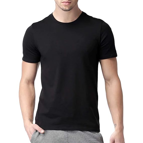 plain black polyester t shirt