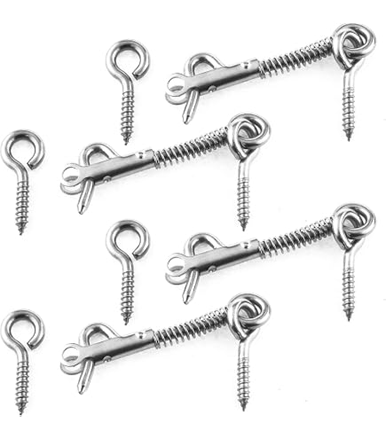 Hillman 852773 Safety Gate Hook & Eye – Zinc Plated, 1-Pack, For Light-Duty Yard Gates, Sheds, And Wooden Enclosures
