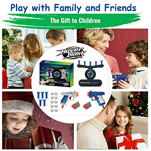 Floating Ball Shooting Game,Hover Shot,USB Powered Target Game with 2 Blaster Guns,Space Guns for Boys,Compatible with Nerf Toys,Floating Target Set with 10 Shooting Darts&10 Soft Floating Balls (G2)