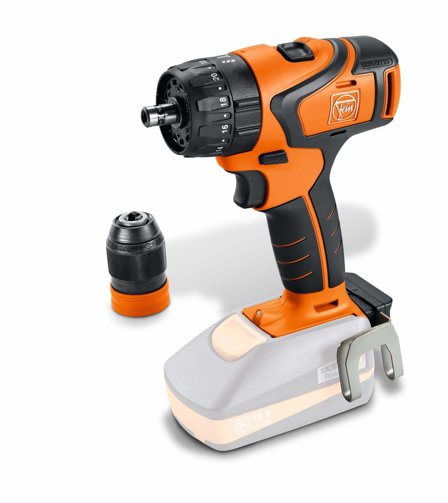 FEIN 71132364000 ASB18Q N00 Select Cordless Hammer Drill/Driver, 18 V, Orange