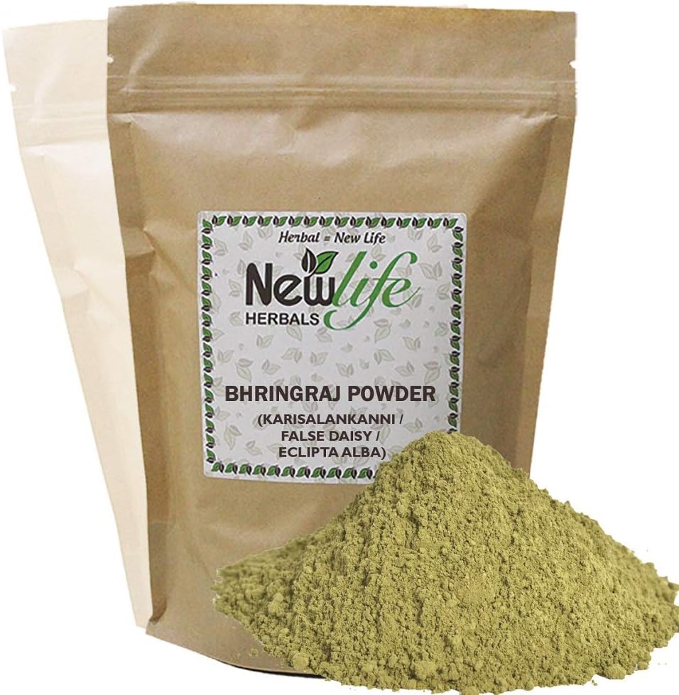 Amla Aritha Shikakai Brahmi Neem Bhringraj AloeVera Indigo Powder Hair Care Pack (Bhringraj Powder 50 Gram)