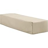 Crosley Furniture Patio Furniture Covers, Waterproof Outdoor Chaise Lounge Cover for Backyard, Tan
