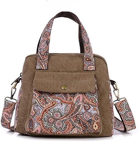 Mytbag Women's Small Lightweight Canvas Crossbody Travel Bag Shoulder Purse Handbags for Women Teen Girls (Coffee)