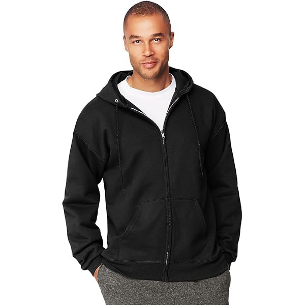 Hanes Mens Ultimate Cotton Heavyweight Full Zip Hoodie Black at Amazon  Men's Clothing store