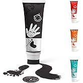 Sortnic 2.54 fl oz (75ml) Black Baby Hand and Footprint Ink, Baby Safe Paint for Newborn Keepsake, Non Toxic Acid-Free, Washable, Pet Paw Print Paint, Ideal New Mom Gifts
