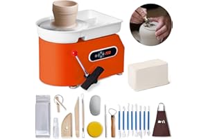 YESMRO Pottery Wheel Forming Machine, 11in/28cm 350W Electric Ceramic Wheel with Adjustable Foot Pedal & LCD Screen, Clay Wheel with Tray for Ceramic Work Clay Art DIY