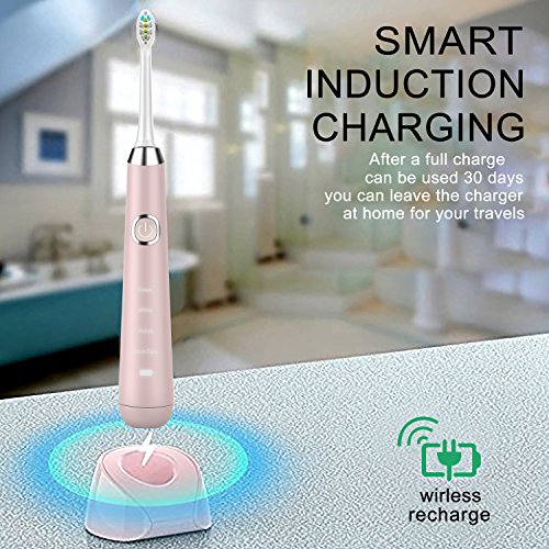 image for SANOTO Electric Wireless Rechargeable Toothbrushes IPX7 Waterproof Son